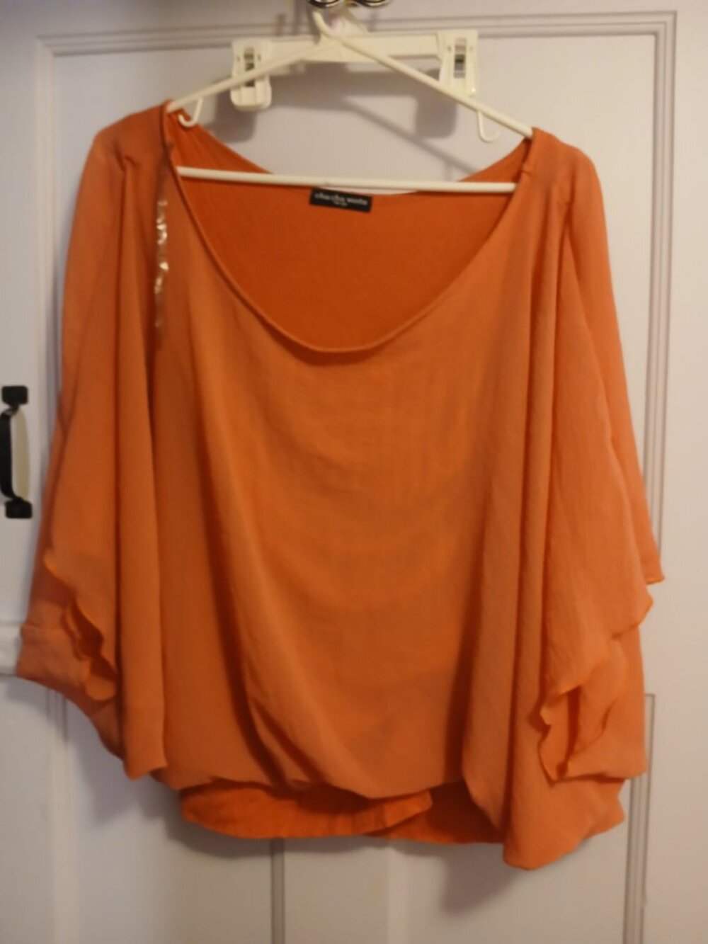 Cha Cha Vente Womens L Pink/Orange Shirt